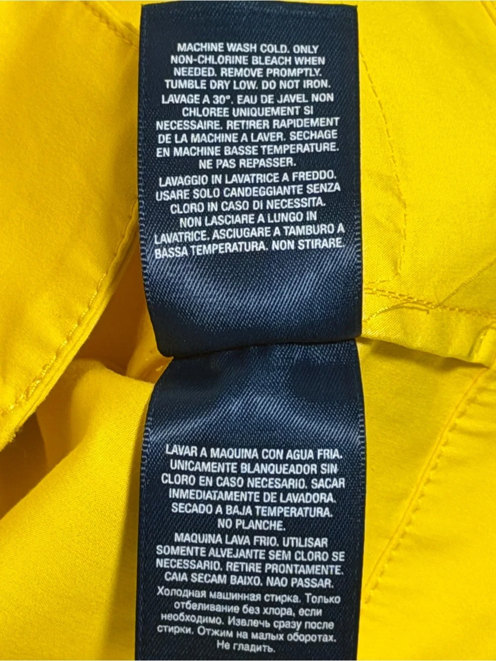 Ralph Lauren Girls Yellow Hooded Raincoat Jacket 4T Cotton Button Front Hood